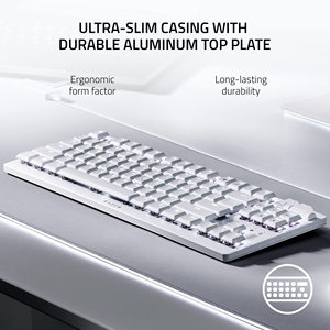 Teclado Inalámbrico para Juegos <span class=keywords><strong>Razer</strong></span> DeathStalker V2 Pro TKL, Interruptores <span class=keywords><strong>Ópticos</strong></span> de Bajo Perfil, Lineal Rojo, Inalámbrico HyperSpeed - Product Image 6