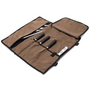 Échantillon gratuit : Étui à couteaux de chef, sac à couteaux à 5 poches, sac culinaire en toile cirée, housse à couteaux multi-usage pour la cuisine - Product Image 1