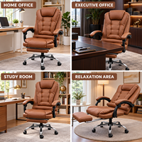 Chaise de bureau de direction à dossier haut, prix de gros, en cuir PU réglable, ergonomique, rembourrée, avec roulettes