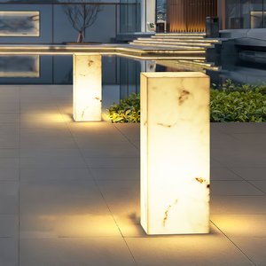 Lampadaire <span class=keywords><strong>LED</strong></span> d'extérieur en métal, imitation marbre, style nordique, pour villa, cour, aménagement paysager, décoratif, étanche, pour pelouse - Product Image 6