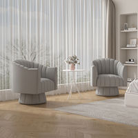 Fauteuil pivotant rembourré moderne, fauteuil d'appoint de loisirs, fauteuil à accoudoirs, canapé de salon pour la maison et l'hôtel