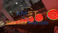 Iluminación de Escenario LED RGBW de Buen Efecto, Cabeza Móvil Wash LED de 19*15, Luz LED con Zoom DMX 512 para Discotecas, Fiestas, Bodas, DJ