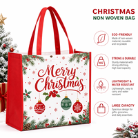 Sacs fourre-tout réutilisables en PP non tissé, grand format, avec logo personnalisé, pour courses, Noël, cadeaux et rangement – Vente chaude