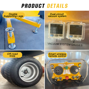 Manipulateur à vide mobile certifié CE 800kg <span class=keywords><strong>dalle</strong></span> de verre ventouses de levage Vaucuum Lifter Robot pour plaques de verre - Product Image 2