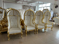Fauteuils de luxe en cristal royal pour événements, anniversaires, et trônes de roi à dossier haut – Vente en gros