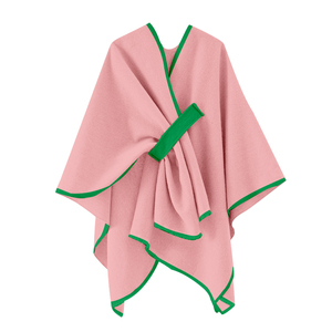 Kunden spezifisch gestrickter Schal Decke Sorority Cardigan Pullover Pullover Cross Open Front Poncho Strick pullover Poncho Schal Cape - Product Image 6