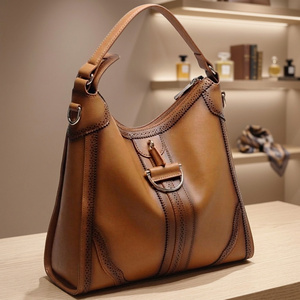 Sac à main en cuir véritable fait main pour femme, avec deux sangles, fermeture éclair, réglable, résistant à l'eau, capacité 1-1,9L, BS - Product Image 2