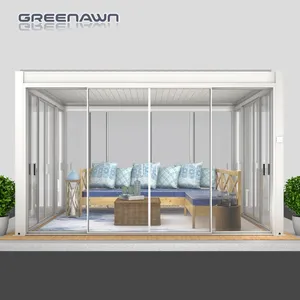 Moderne motorisierte Pavillon bio klimatische Aluminium Pergola vorgefertigte kleine Gewächs häuser für den Heimgebrauch