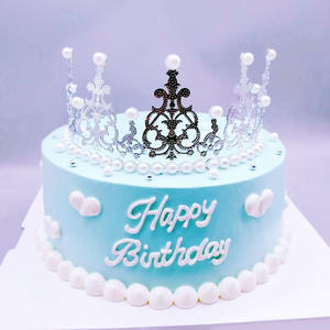 <span class=keywords><strong>D</strong></span>écoration de <span class=keywords><strong>gâteau</strong></span> couronne : Bouquet de perles et couronne demi-ronde pour <span class=keywords><strong>anniversaire</strong></span>, <span class=keywords><strong>d</strong></span>écorations de pâtisserie, bouquet couronne influenceur - Product Image 1