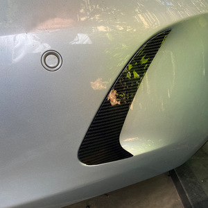 Mercedes-Benz CLS-Class W218 Rear Bumper Canard Piano Black Carbon Fiber Texture Plastic Weather Shields 2014-2017 - Product Image 4