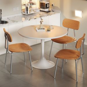 Mesas de Comedor Rectangulares de Alta Calidad al por Mayor, Juegos de Mesa y Sillas de Acero Inoxidable y Madera Maciza para Hoteles - Product Image 4