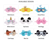 Masque oculaire en gel de perles chaud/froid à motif animal mignon, réutilisable pour soulager les poches sous les yeux - Vente en gros