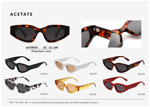 Unisex Retro Cat Eye Full Rim Acetate Polarized Sunglasses UV400 Protection Wholesale Customizable Logo Gray Vintage <strong>TAC</strong> - Product Image 4