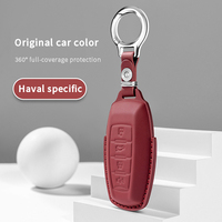 Housse de clé de voiture de luxe, compatible avec les modèles Haval H7, F7, H6S, M6 et Chitu ; Étui de clé haut de gamme, coque de protection et fermoir métallique
