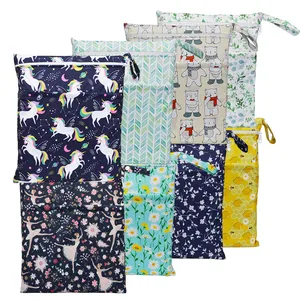 Dry And Wet Separate Toiletry Storage Bag Wet Bags Small Washable Reusable Baby Girl Diaper Dry Wet Bag