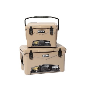 Nevera rotomoldeada Kuer de 20L, portátil, aislada, rectangular, amarilla, para camping y exteriores, retención de hielo hasta 10 días - Product Image 4