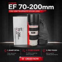 Appareil photo numérique HFT à succès – Objectif zoom plein format EF 70-200mm F/4L USM pour reflex numérique – Accessoire de gros