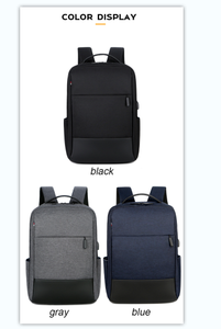 Nhà Sản Xuất Tùy Chỉnh Màu Xanh Hải Quân Ubs Bền Thông Minh Người Đàn Ông Kinh Doanh Oxford Da Máy Tính Xách Tay Du Lịch Ba Lô Trường Cuốn Sách Túi <span class=keywords><strong>Unisex</strong></span> - Product Image 3