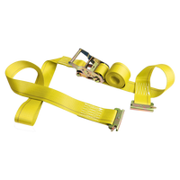 Sangles à cliquet E-Track 2 po x 16 pi, résistance à la rupture de 4400 lb, conformes DOT, pour le contrôle du chargement sur remorque E-Track
