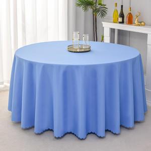 Hotel semplice tovaglia rotonda in poliestere tinta unita nero rosso bianco transfrontaliero ristorante banchetto di nozze hotel tovaglia - Product Image 4