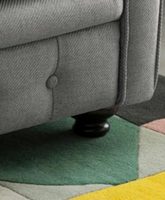Sofá Chesterfield de Diseño Moderno Estilo Inglés, Sofá Tapizado con Patas de Madera Maciza