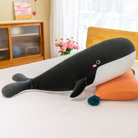 Bantal Boneka Hewan Laut Paus Lucu dari Kapas PP Berbagai Ukuran, Super Lembut dan Menenangkan, Hadiah Ulang Tahun dan Liburan