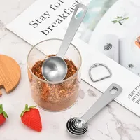 Cuillère à mesurer en métal durable et respectueuse de l'environnement de 5ml/7.5ml/10ml/15ml pour la cuisson en cuisine utilisée pour mesurer le poids