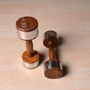 Фитнес тренажерный зал 1-10 кг вес деревянный набор гантелей - Product Image 2