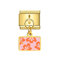 Nouveau 2026 Pendentif motif Band-Aid 'Strawberry Love' en acier inoxydable, module de breloque pour bracelet, bijoux DIY, vente en gros