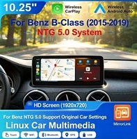 Lecteur multimédia vidéo USB pour voiture Mercedes-Benz Classe B 2015-2019 avec système NTG 5.0, écran QLED monté sur tableau de bord, GPS, AM/FM, DSP