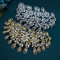 Appliques en strass cristal argenté et doré, motifs floraux pour la décoration de robes
