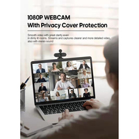 Webcam komputer HD penuh, kamera Web mikrofon tanam 1080P usb untuk Pc