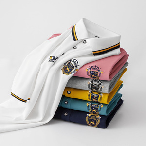 Camisa <span class=keywords><strong>Paul</strong></span> de Algodón Antiarrugas, Transpirable, con Bordado, Corte Ajustado, Manga Corta, para Jóvenes y Adultos - Product Image 3