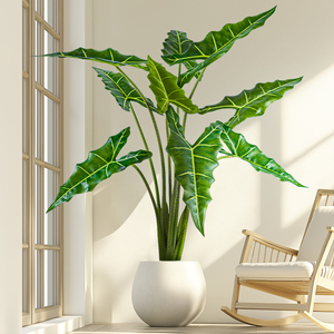 Chất lượng cao alocasia 'sarian' mô phỏng cây nồi nhà máy bán trong nhà ngoài trời trang trí sản phẩm hot nhân tạo cây xanh - Product Image 3
