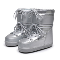Bottes d'hiver unisexes pour tout-petits avec doublure en mousse durable, résistantes à la neige, couleur unie, thermiques, antidérapantes, soutien de la voûte plantaire, mi-mollet