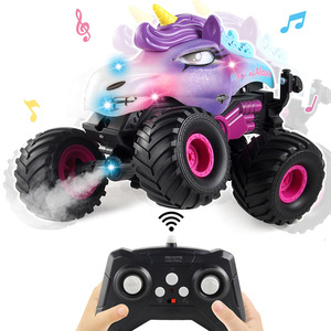 Dinosaur Toys Pull Back Cars Mini Monster Truck Car Toy Set for Kids Toddlers Boys Girls Birthday Giftsling Stunt <b>RC</b> Car - Product Image 3