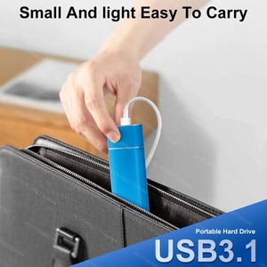 Disco Duro Externo Portátil de Metal <span class=keywords><strong>SSD</strong></span> de 80GB 256GB 512GB 1T 2T 4T 8T 16T USB 3.1 Negro Plata Azul Rojo - Product Image 5