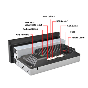 Phổ 6.9 inch Xe sạc nhanh cổng đài phát thanh Android Auto Carplay 1 DIN GPS Hệ thống định vị xe DVD <span class=keywords><strong>Player</strong></span> - Product Image 4