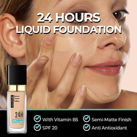 Fond de Teint Maquillage Cosmétiques Coréens Beauté Professionnelle Longue Tenue 24H Fond de Teint Liquide Maquillage Waterproof et Matifiant