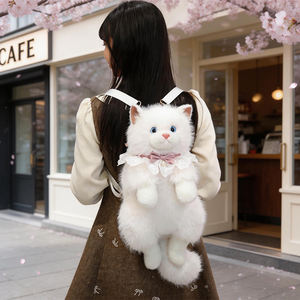 Sac à dos en peluche 2-en-1 chat réaliste 3D à faible MOQ, jouet oreiller en peluche chat Ragdoll <span class=keywords><strong>mignon</strong></span> - Product Image 1
