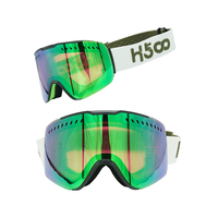 Lunettes de ski et de snowboard magnétiques OEM personnalisées avec lentille cylindrique anti-buée UV400