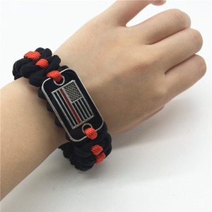 Grosir gelang tali payung bertahan hidup taktis uniseks bendera Amerika Serikat gelang Paracord 550 - Product Image 4