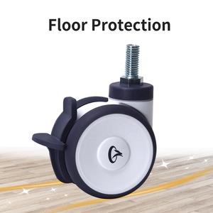 Roda Stem 50mm 65mm 75mm M8 M10 M12, Dukungan Kustom untuk Perangkat Medis, Roda Caster Troli ECG untuk Troli Monitor Pasien - Product Image 1