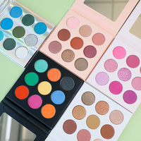 Maquillage Oem High Pigment Beauty Glazed Facile À Appliquer Pas Cher Personnalisé 9 Couleurs Rose Ombre À Paupières Palette De Fard À Paupières