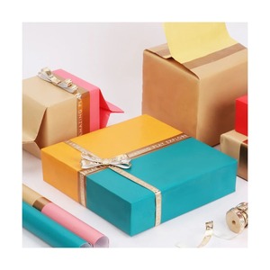 Custom Colorful Kraft Gift <b>Wrapping</b> <b>Paper</b> Roll Recyclable Offset Printing Craft Packaging <b>Paper</b> for Gifts and DIY Projects - Product Image 1