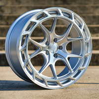 Jantes forgées monobloc RCSR en argent 5x114.3 19 20 21 22 pouces, jantes de voiture en alliage d'aluminium personnalisées à 5 branches pour Corvette C6 Audi SQ5 RS5