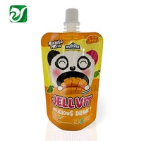 Pochettes de bec de miel de boisson sac d'emballage de jus debout personnalisé en feuille AL avec buse