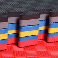 Rabatt 100x100x4cm Verdicken EVA Mode Weich schaum Tatami Kampfkunst Taekwondo Roll matten Gymnastik boden PVC Baby Spielte ppich
