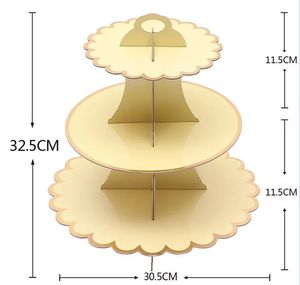 Tablero de pastel de cumpleaños colorido de papel de soporte de Cupcake de alta calidad para postre - Product Image 2