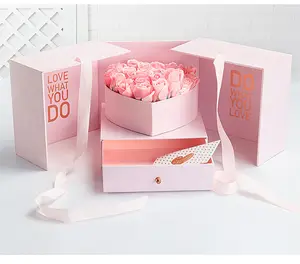 Прямая продажа с фабрики, Высококачественная Роскошная подарочная коробка в форме сердца ко Дню Святого Валентина